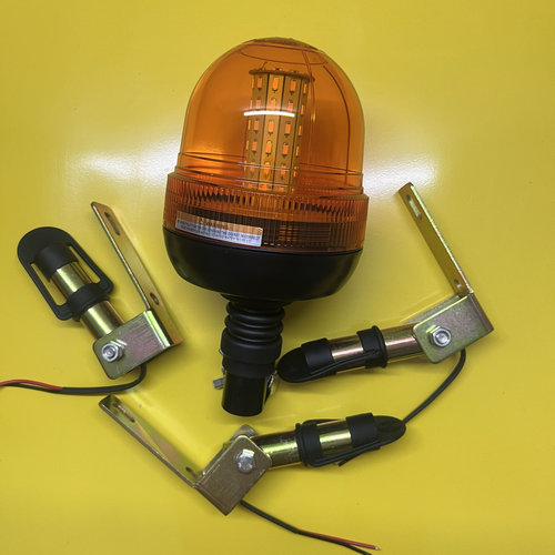 工程机械设备挖掘机装载机拖拉机收割机农用机作业旋转警报灯爆闪