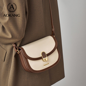 奥康马鞍包女式 真皮单肩包 大容量斜挎包女款 2026新款 腋下包包女款