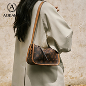 奥康枕头包女2026新款 包包大容量单肩包老花腋下包高级通勤斜挎包