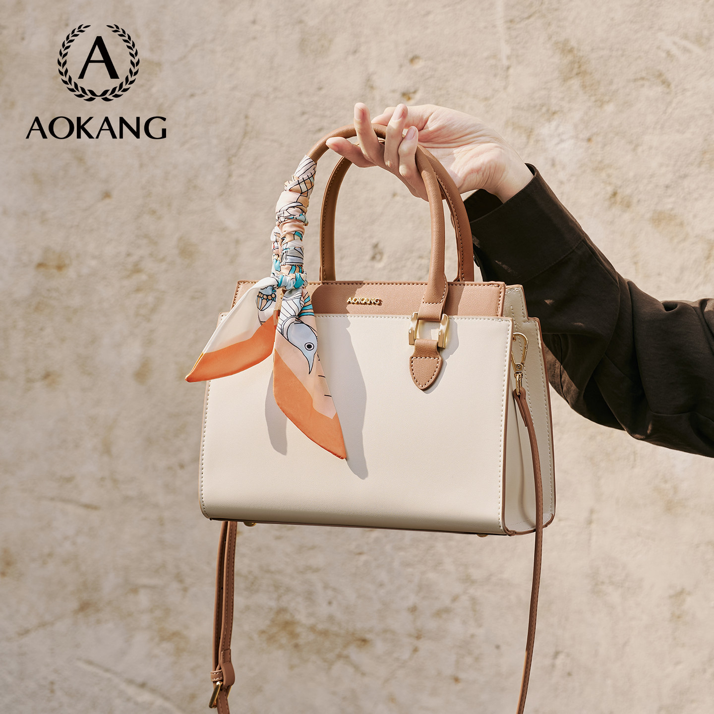 奥康妈妈手提包2026新款真皮通勤大包女士大容量单肩包高级斜挎包