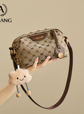 奥康妈妈包女式2025新款斜挎单肩包2026大容量帆布小方包新年礼物