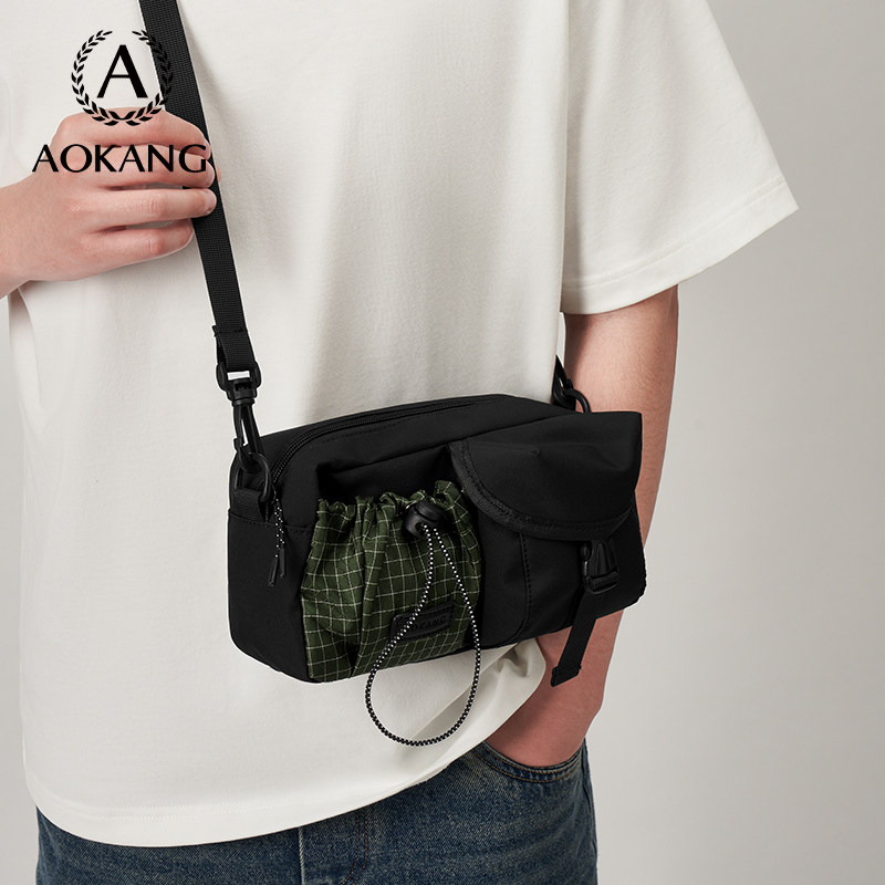 奥康胸包2025新款多功能腰包男款帆布背包轻便单肩包男士斜挎包包,箱包皮具/热销女包/男包,胸包,淘宝优惠券,粉丝福利购,淘宝优惠卷