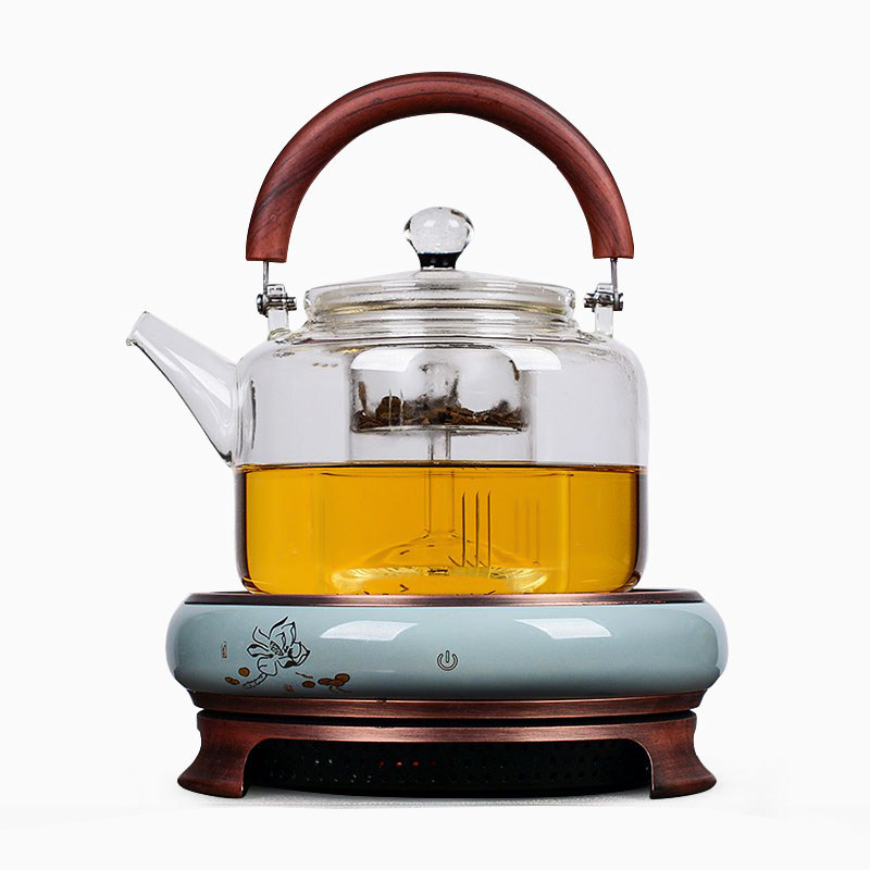 手工陶瓷电陶炉煮茶套装含玻璃养生壶 围炉蒸煮茶器明火适用