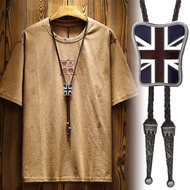 项链男女bolo tie情侣百搭潮牌短袖夏季原创设计现货英国图腾吊坠