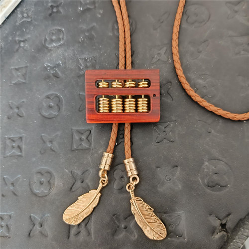 算盘珠子项链波洛手工木作吊坠