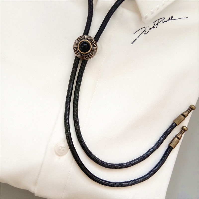 bolo tie 波洛领带男时尚精致 小巧绿松旧嘢贩革美式复古咔叽搭配