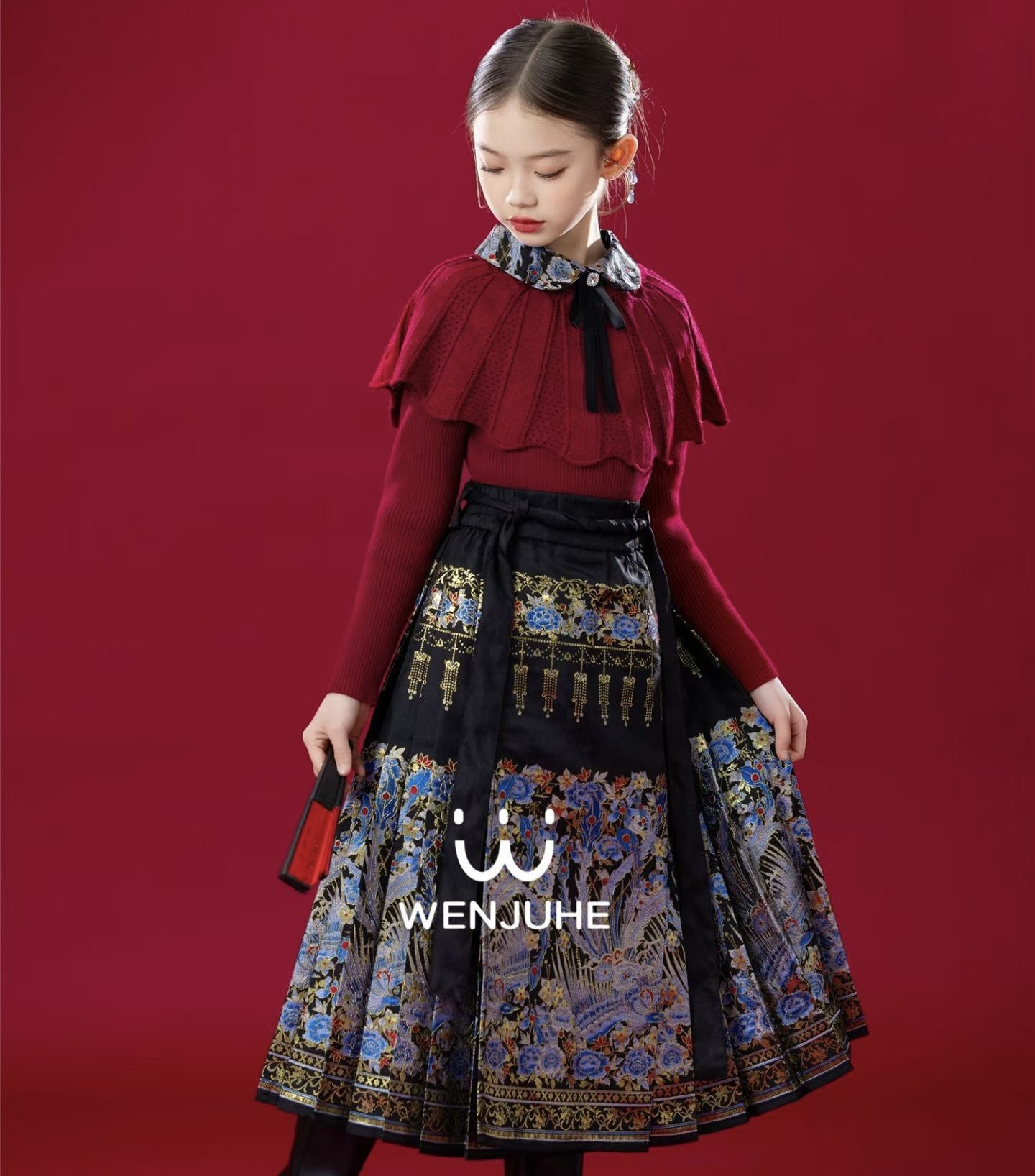 女童马面裙套装2026新款红儿童中国风汉服唐装女孩古装过年拜年服,童装/婴儿装/亲子装,汉服,淘宝优惠券,粉丝福利购,淘宝优惠卷