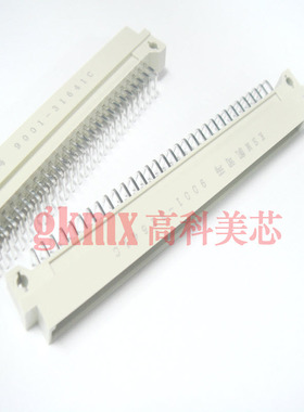 高科美芯 KSM欧式插座264 2排 64芯 弯针公座 间距2.54mm 6元/PCS