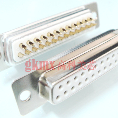 高科美芯 接插件 D型串口座白胶双排DB25直孔 母头焊线 5元/PCS