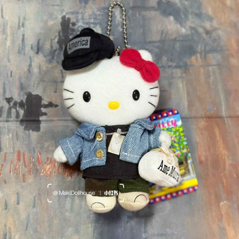 中古牛仔潮男可爱kitty包