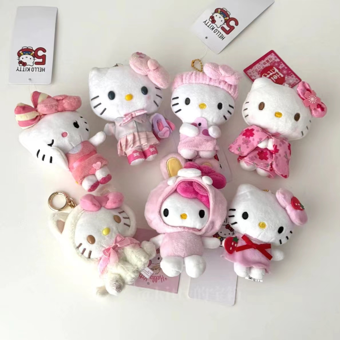 粉色系列女友礼物小挂件hellokitty猫包包公仔书包挂饰品可爱玩偶