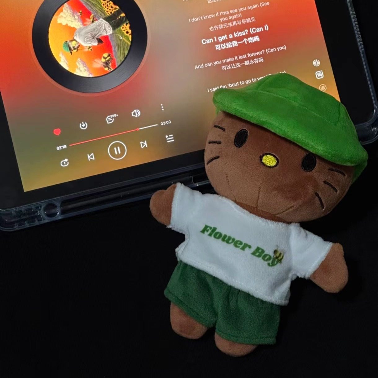 黑皮Tyler哈喽kitty包包挂件可爱毛绒公仔小玩偶挂饰背包书包饰品