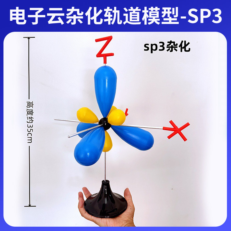 大号电子云杂化轨道sp轨道模型SP3结构模型高中大学化学教学演示