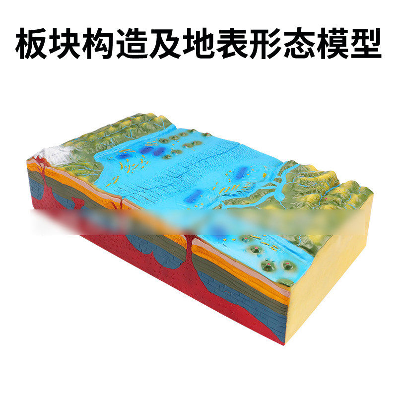 板块构造及地表形态模型34019地貌地质地壳运动模型地壳结构运动