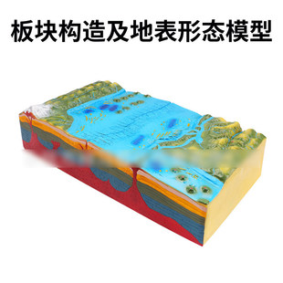 板块构造及地表形态模型34019地貌地质地壳运动模型地壳结构运动