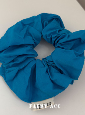 韩系新款蓝色大肠发圈女高级感扎头绳春夏新款简约百搭发饰头饰女