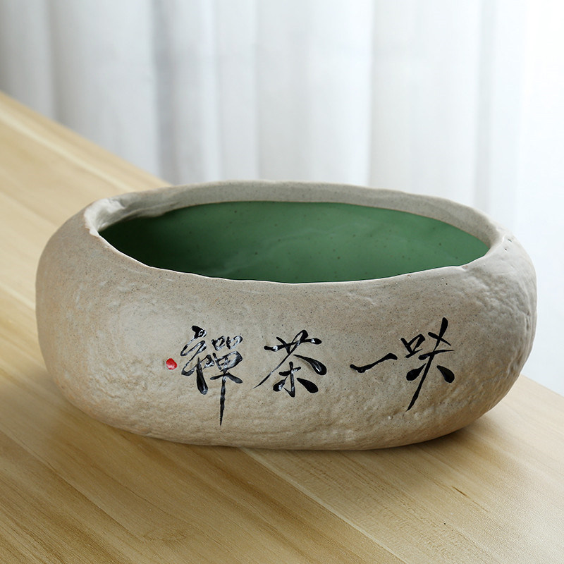 大号茶洗仿天然石陶瓷茶渣缸家用客厅办公室洗茶杯盆粗陶水盂笔洗,餐饮具,茶道/零配,淘宝优惠券,粉丝福利购,淘宝优惠卷