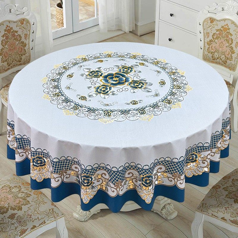 高级圆桌布保护餐桌垫圆形PU桌布防水防油免洗防滑桌面布台布套装,居家布艺,桌布,淘宝优惠券,粉丝福利购,淘宝优惠卷