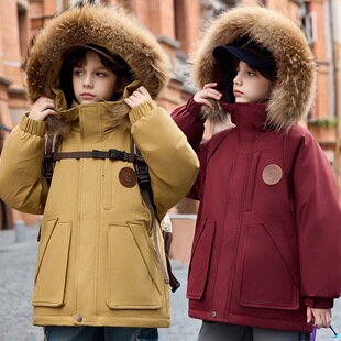 东北零下40度儿童工装羽绒服男女童哈尔滨旅游冬季保暖加厚极寒服