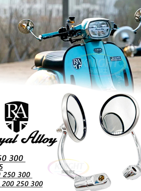 适用Royal Alloy JPS150 GP150 200 300 TG250后视镜反光镜手把镜