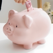 小猪存钱罐陶瓷储蓄罐只进不出新款 可爱女生男生儿童大人用大容量