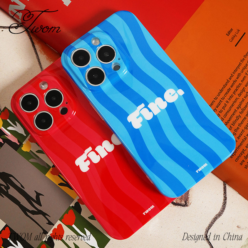 TWOM原创条纹情侣手机壳