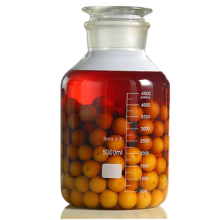 广口磨砂泡酒玻璃瓶人参药材青梅杨梅泡酒罐水嘴底座酿酒坛密封罐