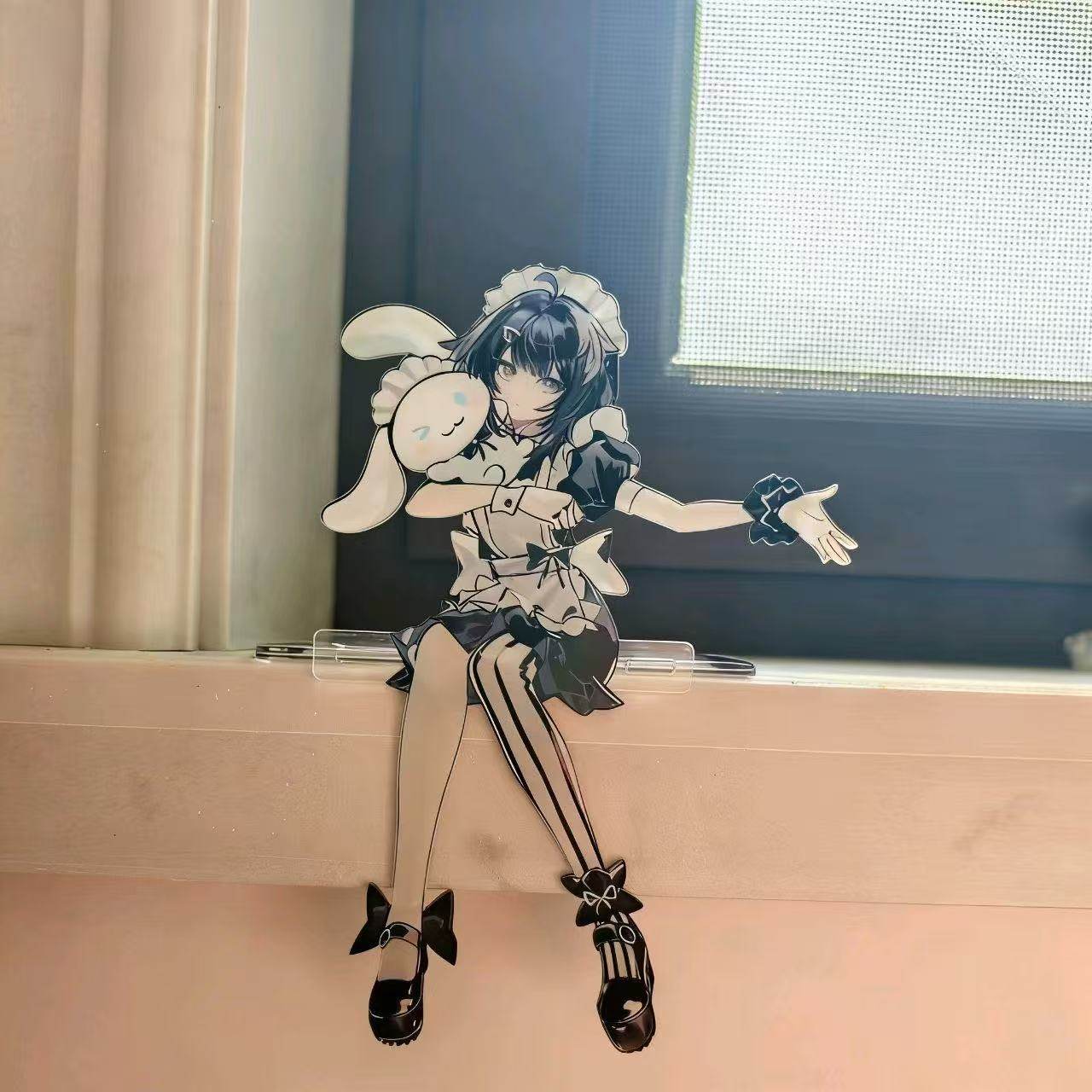 明日方舟周边自制羽毛笔坐姿立牌