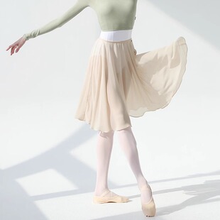 幻梦Messiah韩国进口芭蕾裙舞蹈百褶中长款弹力舞蹈裙360度排练裙