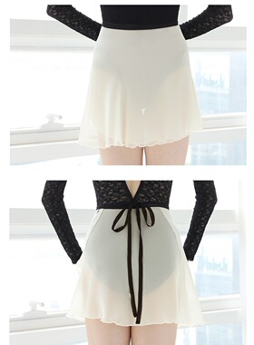 幻梦现货韩国Msdance进口芭蕾纱裙基础款一片式百搭奶白雪纺纱裙