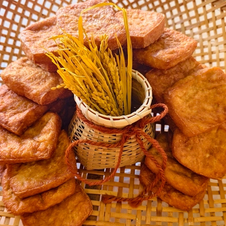 油炸豆腐约500g/份湖南邵阳特产早安隆回农家自制油豆腐