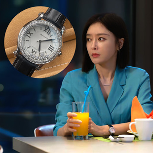 闪耀的她秦岚姚晨同款快乐钻手表镶钻女士皮带表时尚石英真皮女表