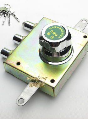 老式防盗门自动门锁 旋钮锁航鹰华鹰十字自动碰锁更换叶片C级升级