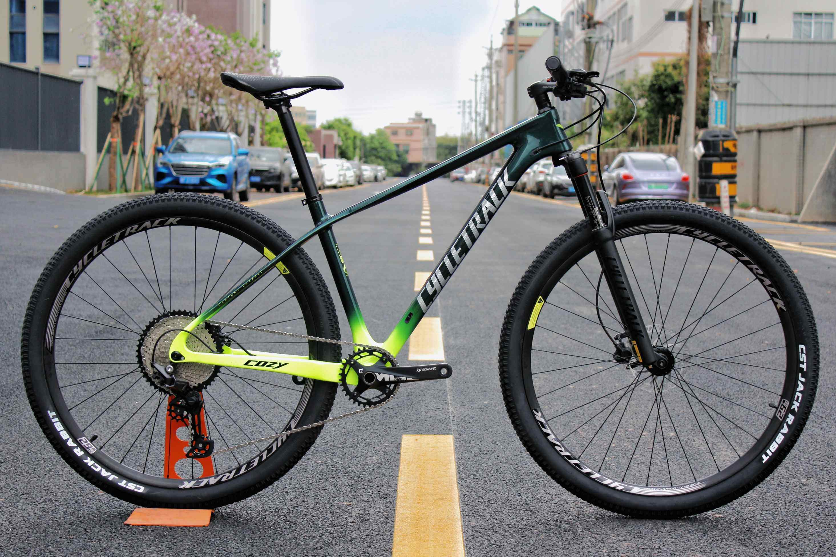 骑迹cycletrack cozy碳纤维硬尾xc山地车 12速油刹