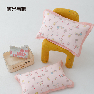 时光与她儿童枕套一只装全棉双层纱A类母婴儿30x50纯棉35×55成人
