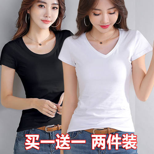 短袖韩版薄款纯色涤纶女生打底衫