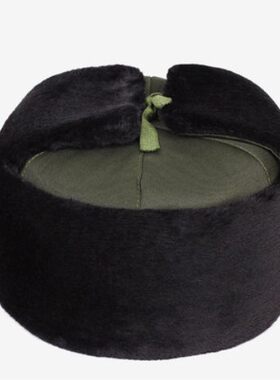 爷爷帽子老人军绿色老式棉帽子