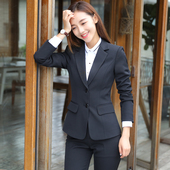 工作服大学生工装 职业套装 上班西装 气质秋冬面试正装 西服女 女时尚