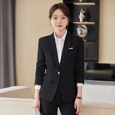 大码职业装女装套装面试西装秋冬