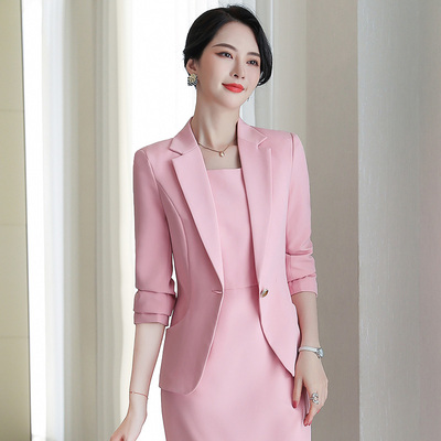 职业装女装套装连衣裙中袖西装夏