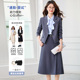 韩范西服春 女小个子职场大学生通勤正装 面试穿搭灰色职业西装 套装