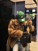 MIMICARLEY新品 重磅美式 辣妹复古70年代加厚环保人造皮草外套大衣