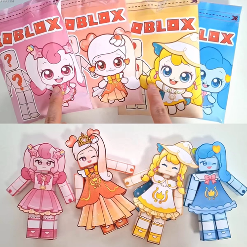自制萌可Roblox联名玩偶换装盲袋DIY女孩玩具益智解压趣味手工