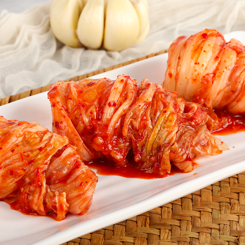 韩国辣白菜泡菜切段泡菜2斤装，手工精制，正宗口味，免切包邮