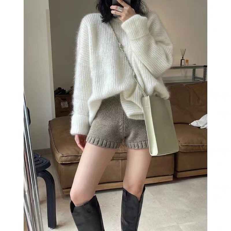 高腰短裤女休闲短裤高腰
