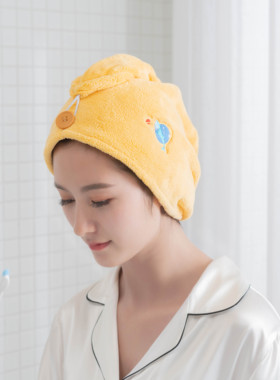 可爱干发帽女 吸水 速干超强  包头巾干发帽成人加厚浴帽