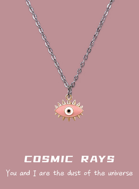 简约欧美风吊坠项链黑色