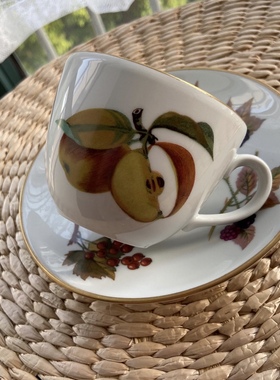 英产皇家伍斯特(Royal Worcester)手绘摩卡咖啡杯 红茶杯欧瓷茶具