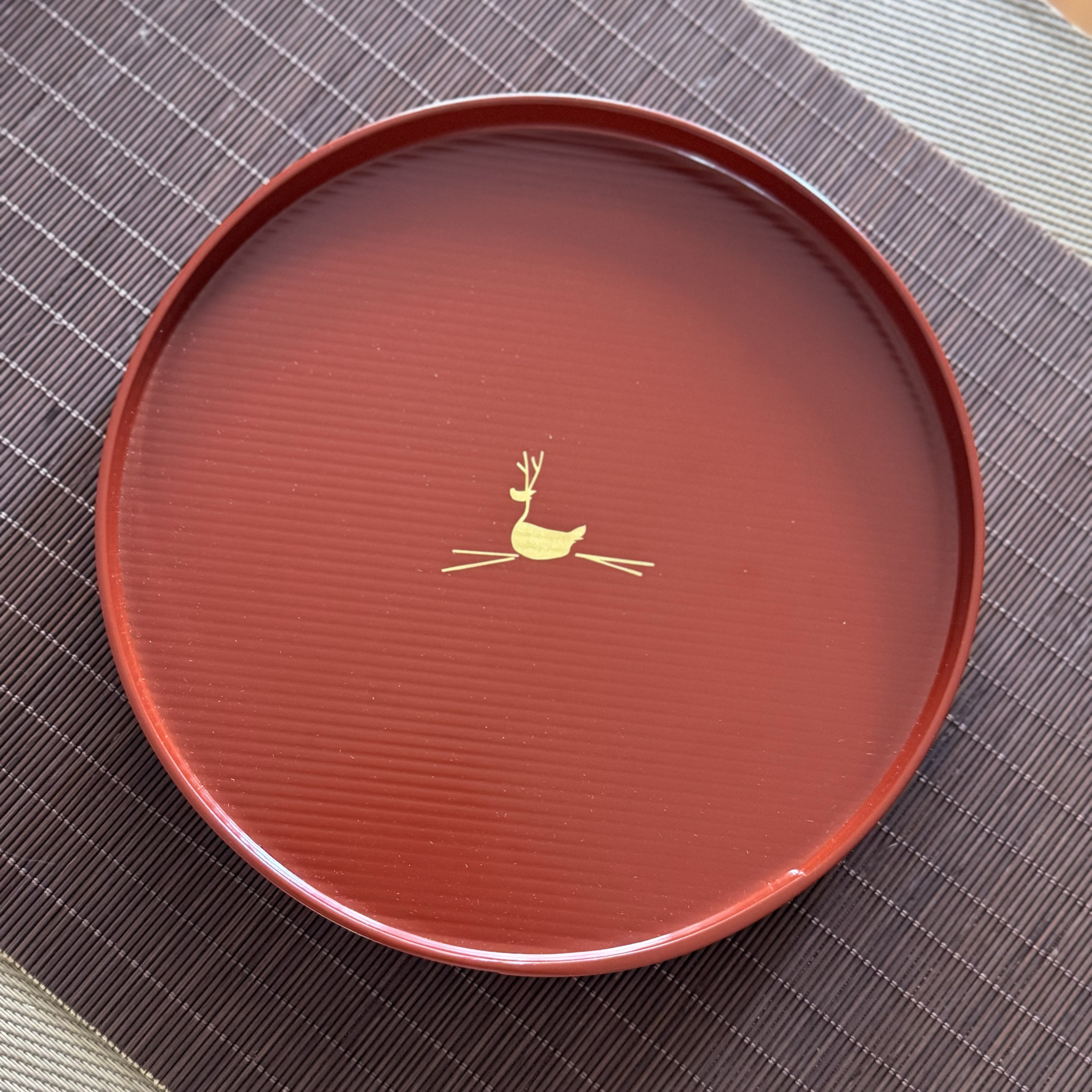 日本原产 大漆 纯竹制 茶盘漆器 托盘 壶承 果盘 传统工艺