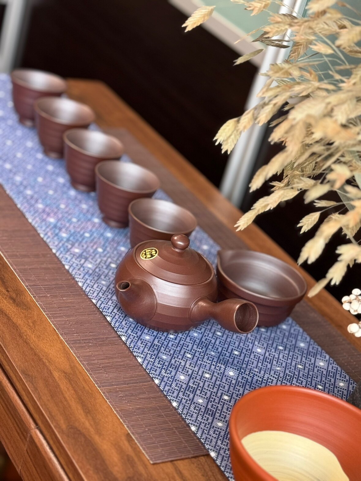 日本原产 十大名烧 万古烧 侧把壶 公道5茶杯全套茶具 名匠升龙造
